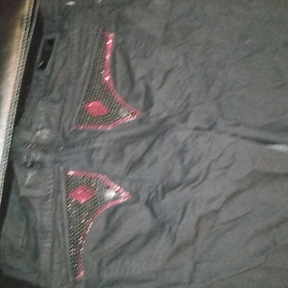 Black and Red Robin Jeans - Picture 1 of 3